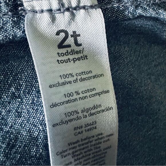 Carter’s Blue Denim Dress. Size 2T - Picture 6 of 6
